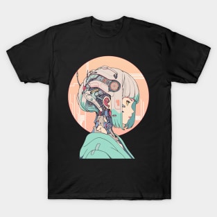 Pretty anime cyborg girl T-Shirt